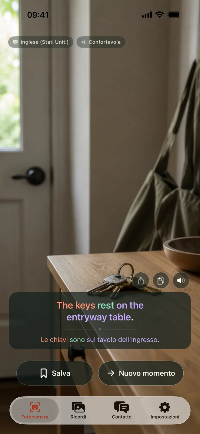 Kapio su iPhone con il significato rivelato di una frase in francese legata alla scena