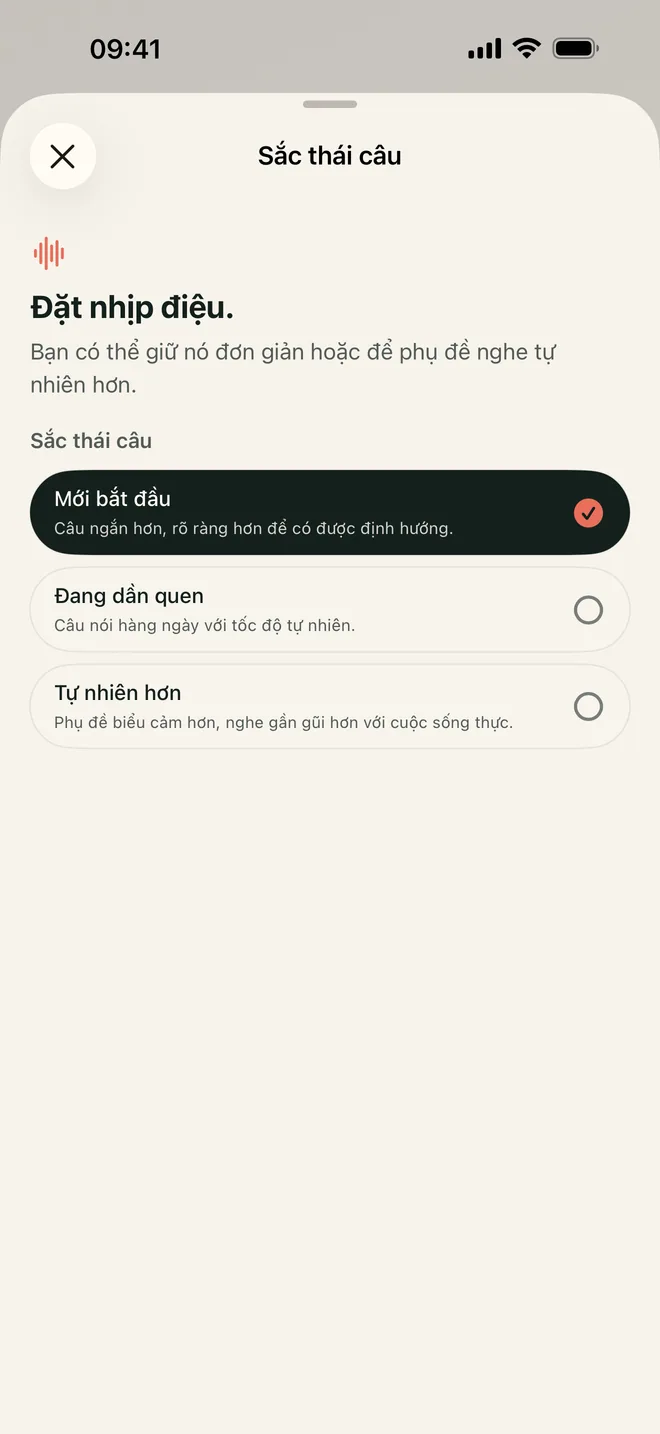 Ba lựa chọn phong cách câu của Kapio để quyết định lượng ngôn ngữ trong một khoảnh khắc qua camera